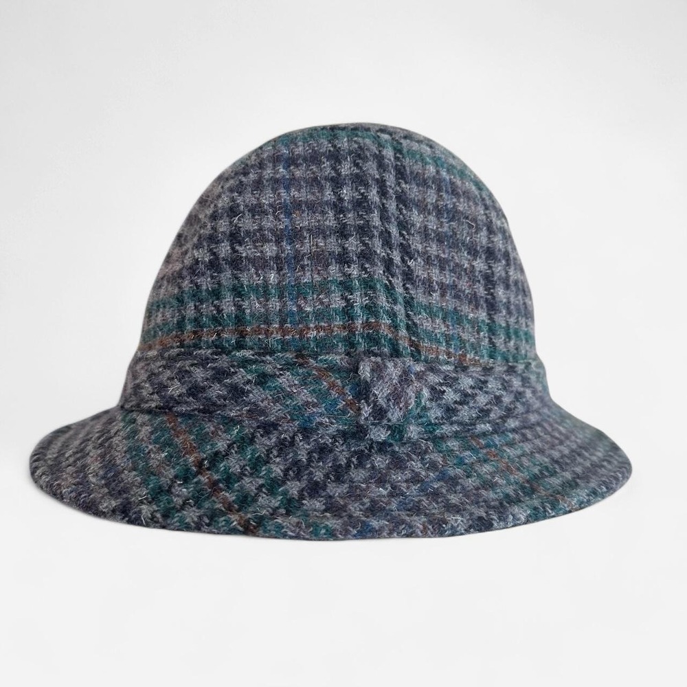 Pendleton Wool Bucket Hat Blue Green Plaid Vintage XL Made in USA